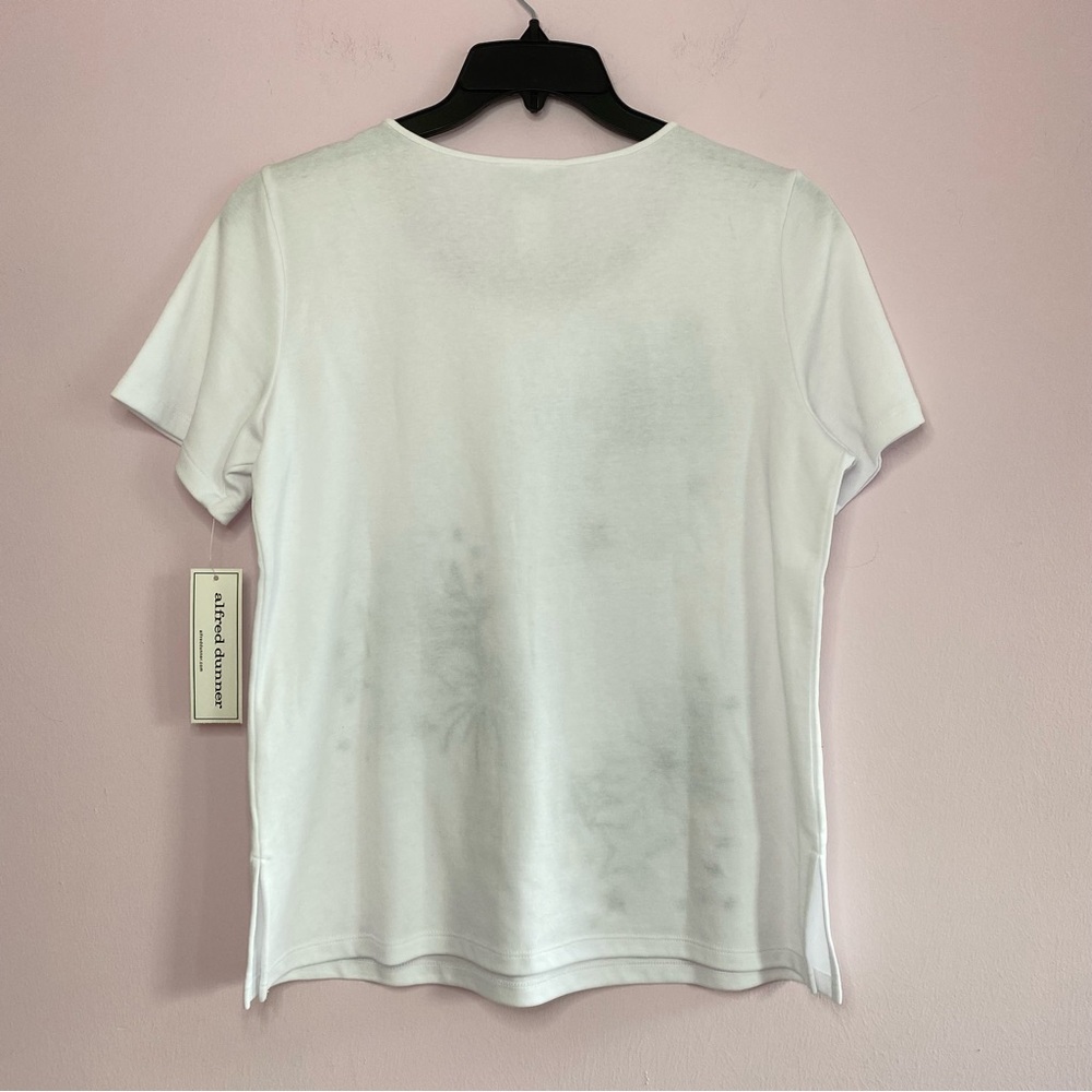 NEW Alfred Dunner American Dream Fireworks Stars Embroidered T shirt size small - Picture 3 of 8
